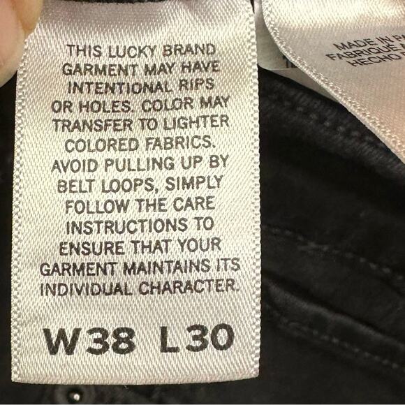 Lucky Brand 410 Athletic Straight Jeans Black Size 38 X 30 - Picture 7 of 7